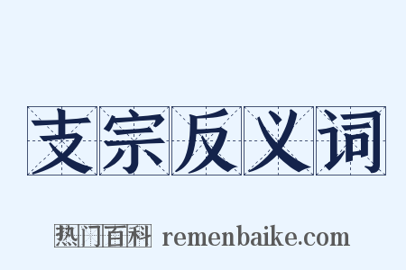 支宗反义词是什么意思的图片
